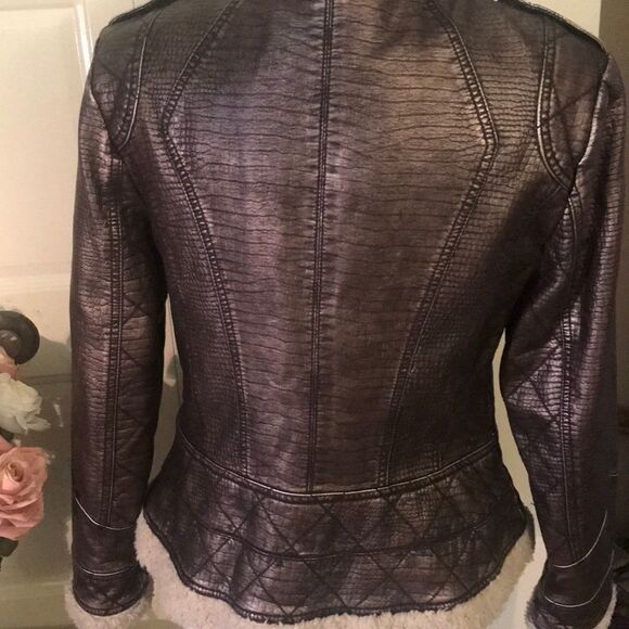 23. A.N.A A NEW APPROACH BROWN METALLIC ZIP JACKET - Picture 7 of 10